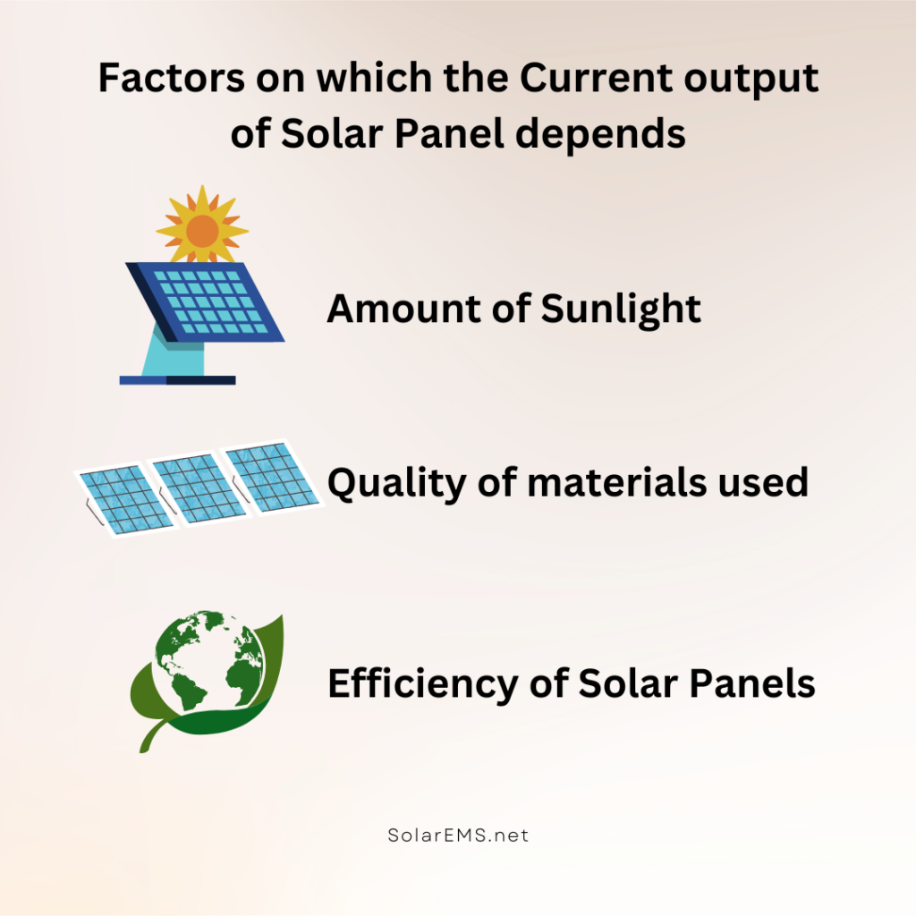 Factors on which the Current output of Solar Panel depends