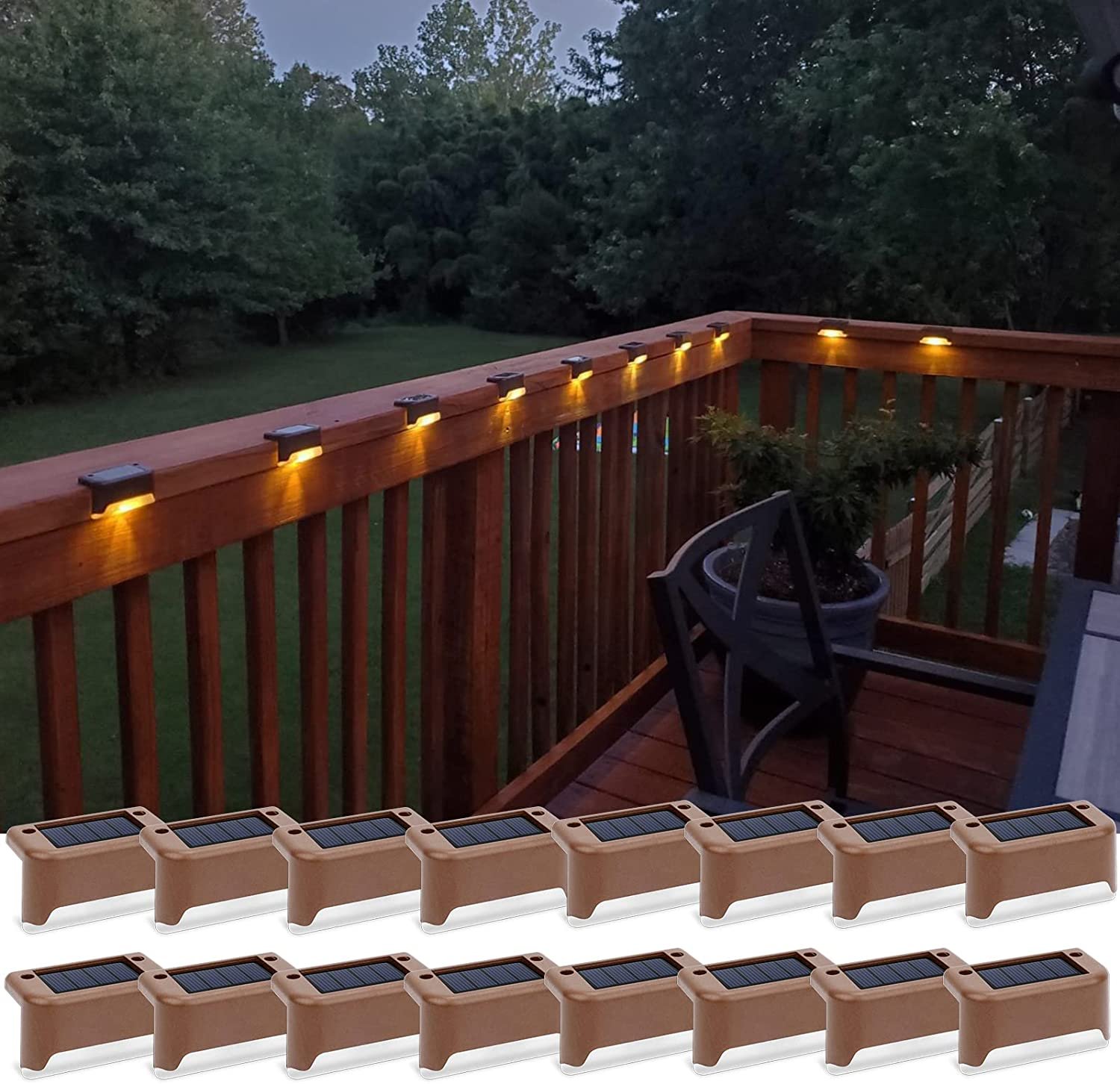 APONUO Solar Deck Lights