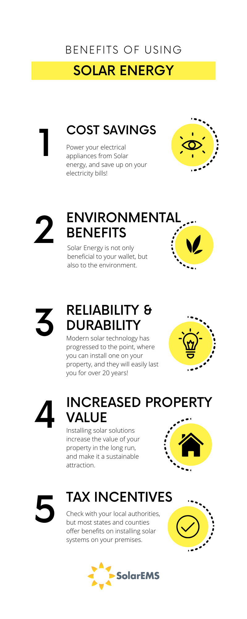 benefits of using solar energy infographic