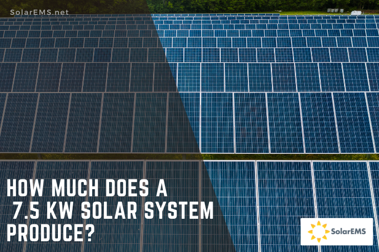 How much does a 7.5 kW solar system produce?