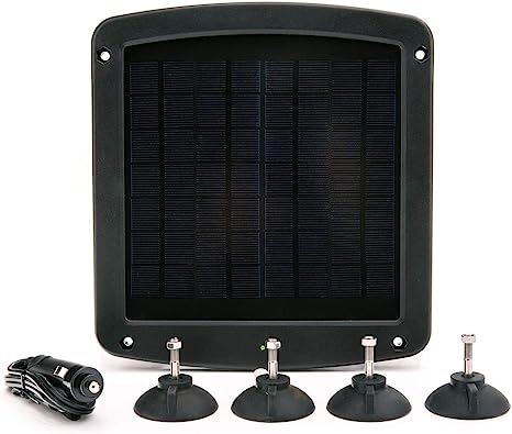 Battery Tender 5 Watt 12 Volt Solar Panel Charger with Charge Controller, IP67 Weatherproof, Includes Windshield Mounts and Cigarette AC Adapter