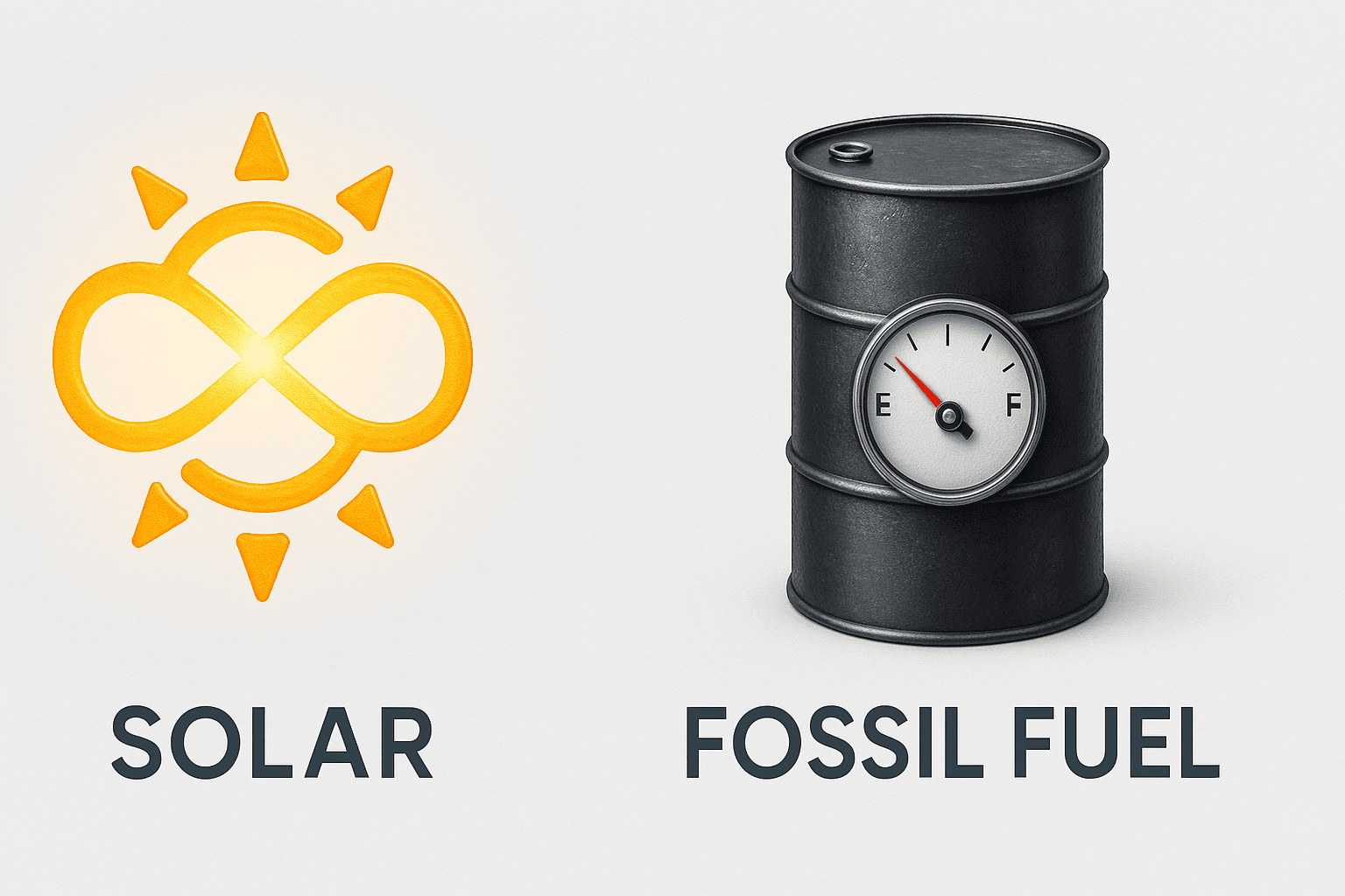 Sustainability of Solar and Fossil